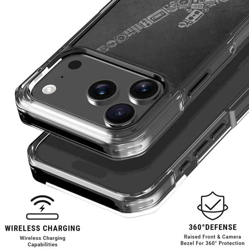 Guitar Pattern iPhone 18 Pro Clear Case