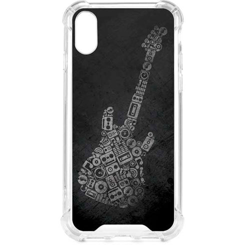 Guitar Pattern iPhone XS Clear Case