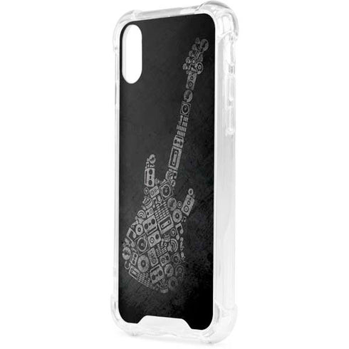 Guitar Pattern iPhone XS Clear Case