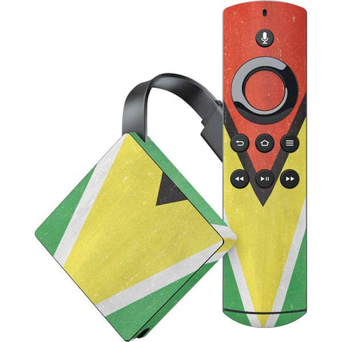 Guyana Flag Distressed Amazon Fire TV Skin