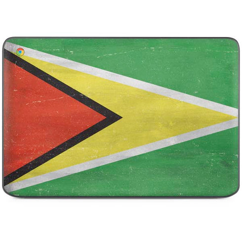 Guyana Flag Distressed HP Chromebook Skin