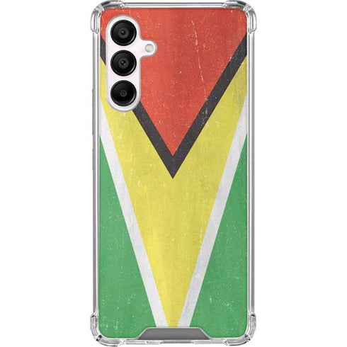 Guyana Flag Distressed Galaxy A16 5G Clear Case
