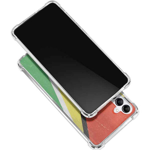 Guyana Flag Distressed Galaxy A16 5G Clear Case