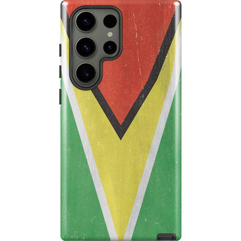 Guyana Flag Distressed Galaxy S23 Ultra Pro Case