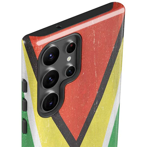 Guyana Flag Distressed Galaxy S23 Ultra Pro Case