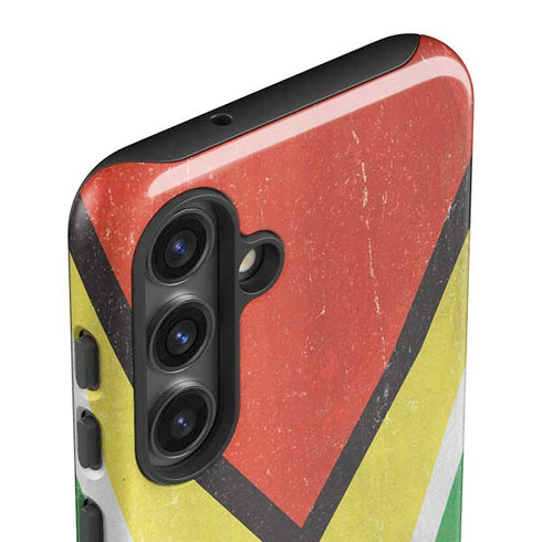Guyana Flag Distressed Galaxy S25 Impact Case