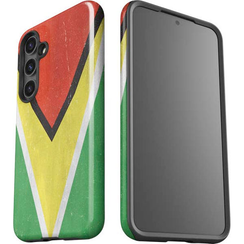 Guyana Flag Distressed Galaxy S25 Plus Impact Case