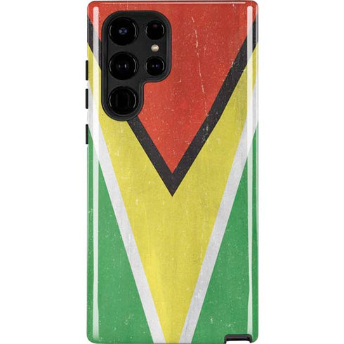Guyana Flag Distressed Galaxy Cases