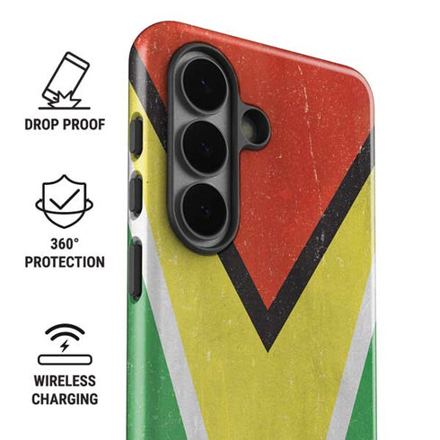 Guyana Flag Distressed Galaxy S26 Plus Impact Case