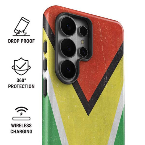 Guyana Flag Distressed Galaxy S26 Ultra Impact Case