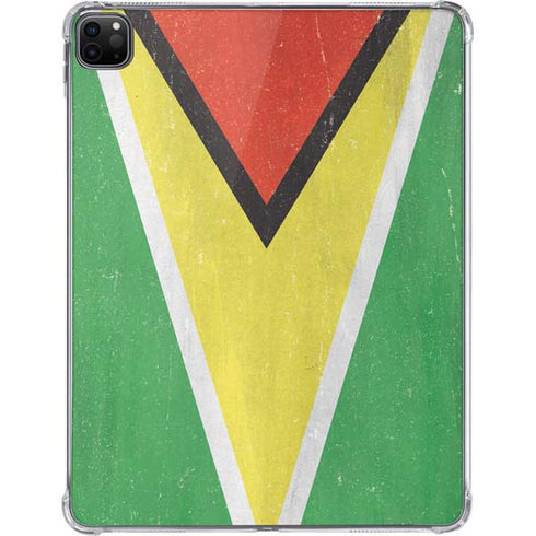Guyana Flag Distressed iPad Pro 11in (2024) Clear Case