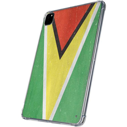 Guyana Flag Distressed iPad Pro 11in (2024) Clear Case