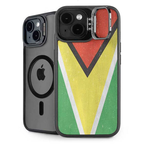 Guyana Flag Distressed iPhone 13 Kickstand Case