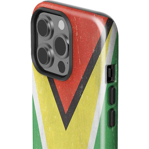 Guyana Flag Distressed iPhone 15 Pro Impact Case
