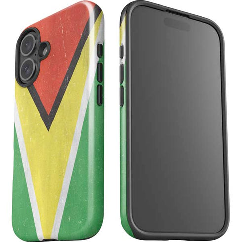 Guyana Flag Distressed iPhone 16 Impact Case