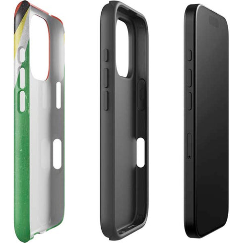 Guyana Flag Distressed iPhone 16 Pro Impact Case