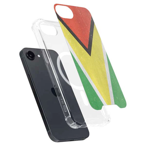 Guyana Flag Distressed iPhone 16e MagSafe Case