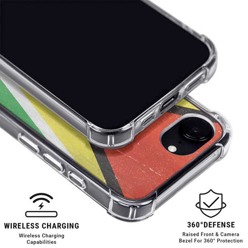 Guyana Flag Distressed iPhone 16e MagSafe Case