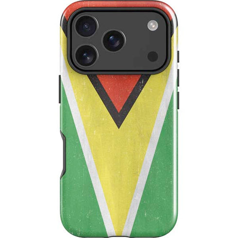 Guyana Flag Distressed iPhone 18 Pro Impact Case