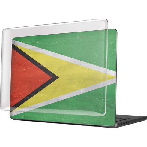 Guyana Flag Distressed MacBook Pro 14in (2021-24) Case plus Skin