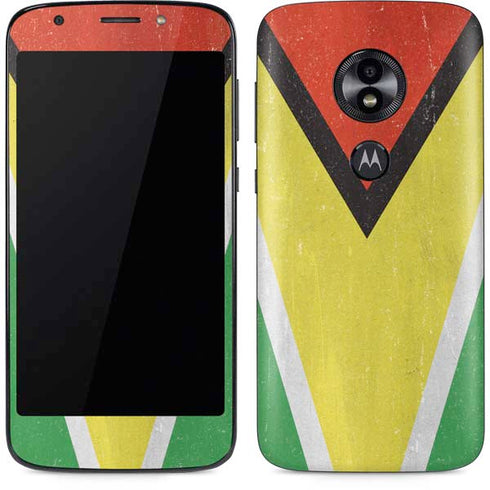 Guyana Flag Distressed Moto E5 Play Skin
