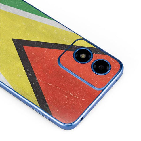 Guyana Flag Distressed Moto G Play 4G (2024) Skin