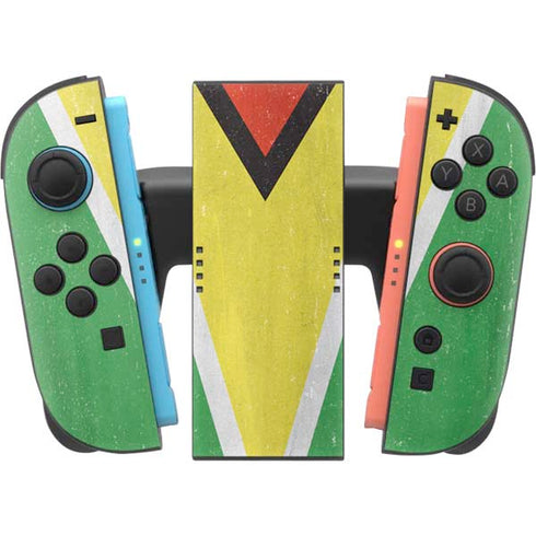 Guyana Flag Distressed Nintendo Switch 2 (2025) Joy-Con Controller Skin