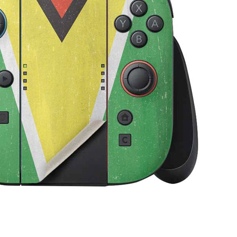 Guyana Flag Distressed Nintendo Switch 2 (2025) Joy-Con Controller Skin