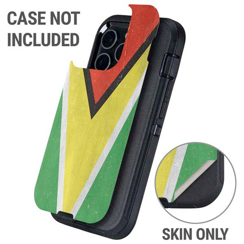 Guyana Flag Distressed Otterbox Defender iPhone Skin