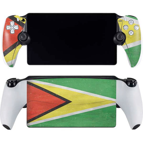 Guyana Flag Distressed PlayStation Portal Remote Player Skin