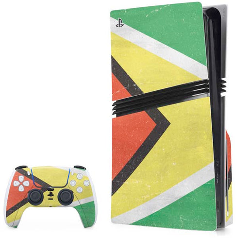 Guyana Flag Distressed PlayStation PS5 Skins