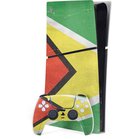 Guyana Flag Distressed PlayStation PS5 Skins