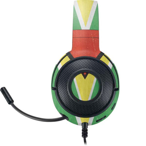 Guyana Flag Distressed Razer Kraken X Skin