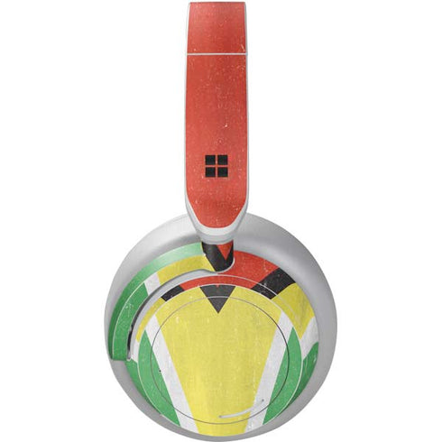 Guyana Flag Distressed Surface Headphones Skin
