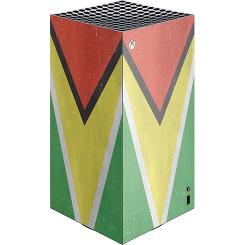 Guyana Flag Distressed XBox Series X Digital Edition Console Skin