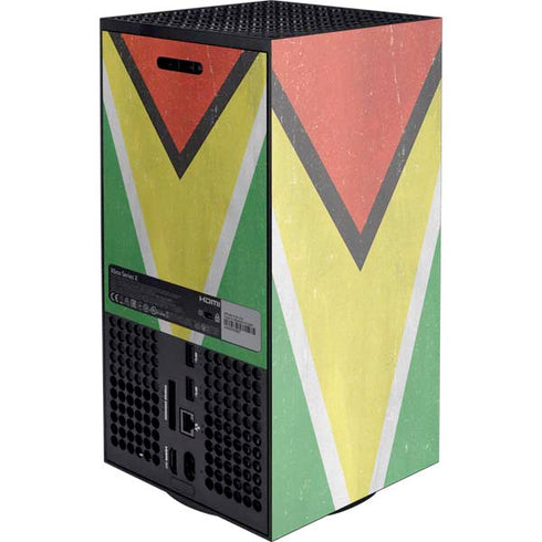 Guyana Flag Distressed XBox Series X Digital Edition Console Skin