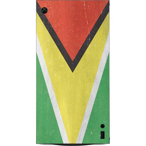 Guyana Flag Distressed XBox Series X Digital Edition Console Skin
