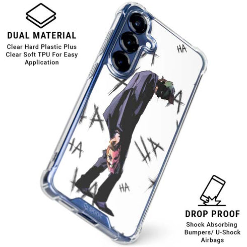 DC Comics The Joker HAHAHA Walking Galaxy S25 Plus Clear Case