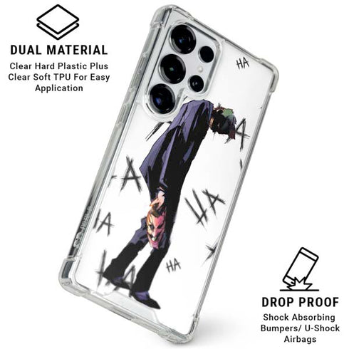 DC Comics The Joker HAHAHA Walking Galaxy S25 Ultra Clear Case