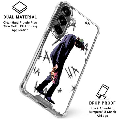 DC Comics The Joker HAHAHA Walking Galaxy S26 Plus Clear Case