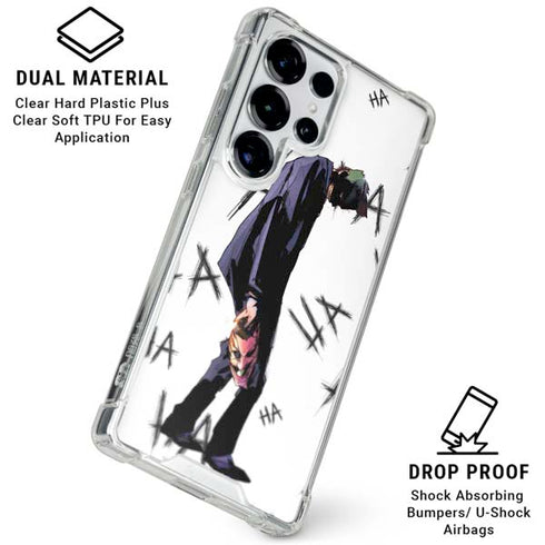 DC Comics The Joker HAHAHA Walking Galaxy S26 Ultra Clear Case
