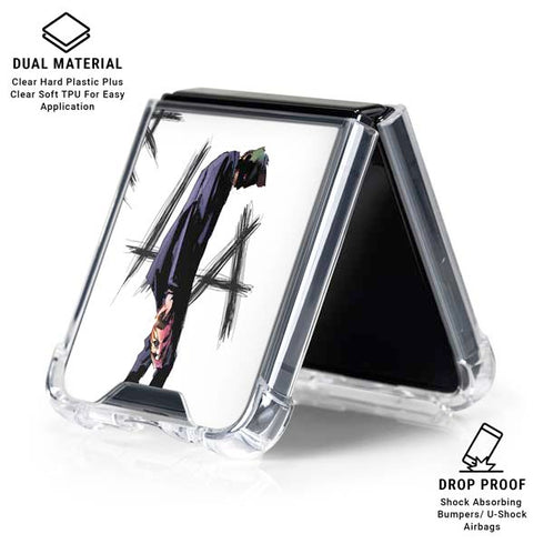 DC Comics The Joker HAHAHA Walking Galaxy Z Flip6 Clear Case