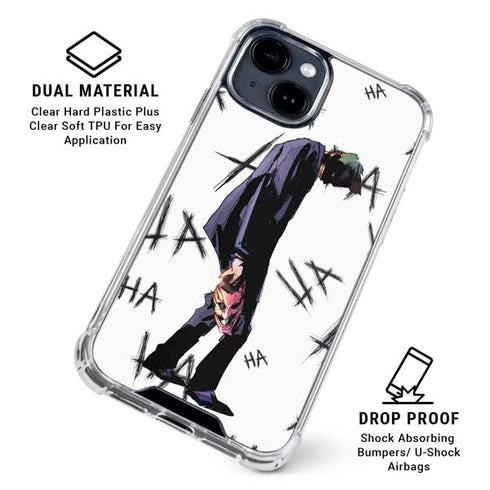 DC Comics The Joker HAHAHA Walking iPhone 15 Clear Case