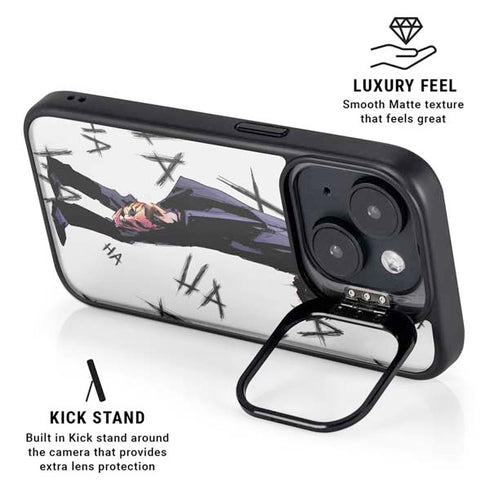 DC Comics The Joker HAHAHA Walking iPhone 15 Plus Kickstand Case