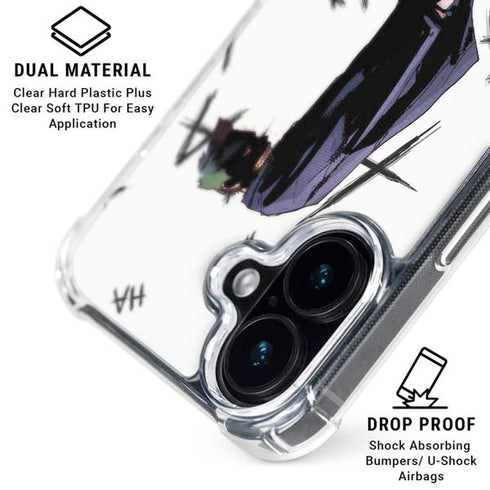 DC Comics The Joker HAHAHA Walking iPhone 16 Clear Case