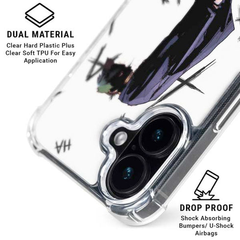 DC Comics The Joker HAHAHA Walking iPhone 16 Plus Clear Case