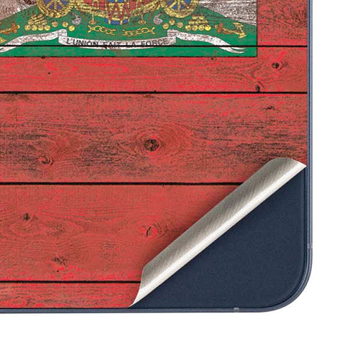 Haiti Flag Dark Wood Galaxy A36 5G Skin