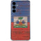 Haiti Flag Dark Wood Galaxy A55 5G Clear Case