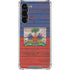 Haiti Flag Dark Wood Galaxy S24 FE Clear Case