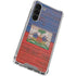 Haiti Flag Dark Wood Galaxy S24 FE Clear Case